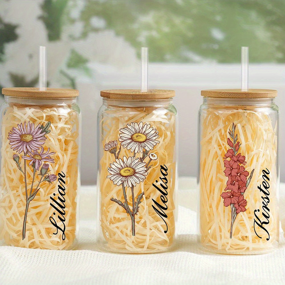 Personalized Birth Flower Glas - Coffee Equipment Names review and price