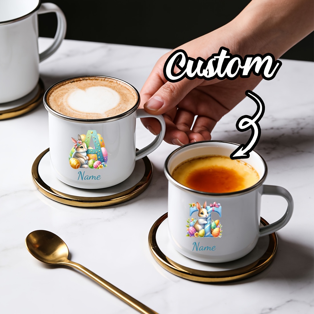 Personalized Mug Floral Initia - Coffee Equipment Names review and price