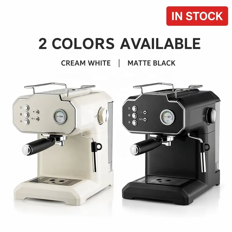Retro Semi Automatic Espresso  - Pressure Gauge Espresso review and price