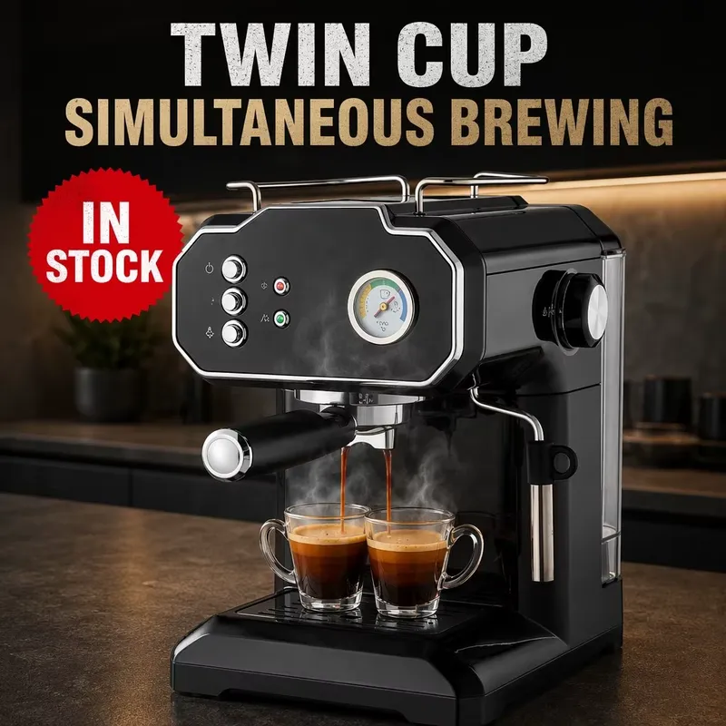Retro Semi Automatic Espresso  - Pressure Gauge Espresso review and price