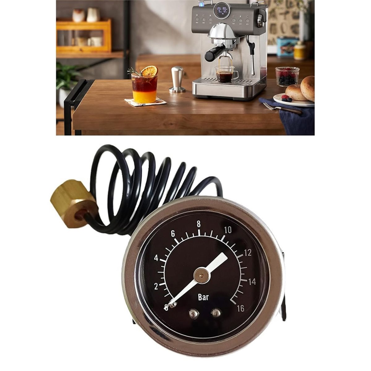 A47T High Precisions 16Bar Pre - Pressure Gauge Espresso review and price