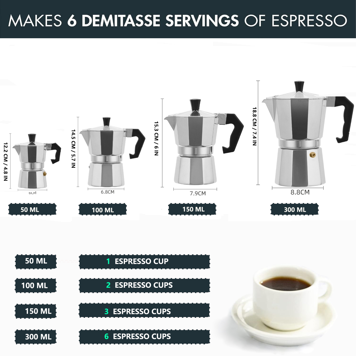 Classic Aluminum Moka Pot 50-3 - Coffee Equipment For Home review and price