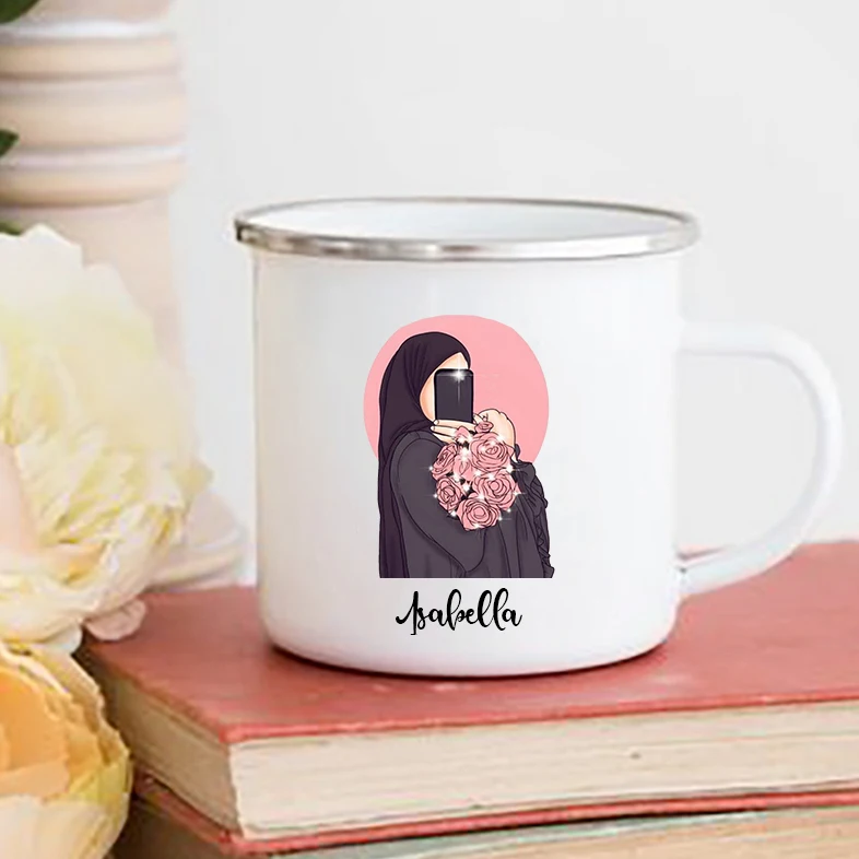Personalised Hijabi Girl Print - Coffee Equipment Names review and price