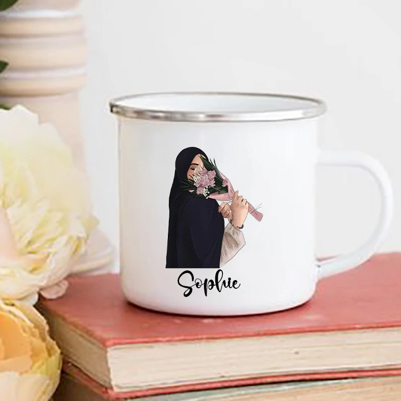 Personalised Hijabi Girl Print - Coffee Equipment Names review and price